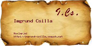 Imgrund Csilla névjegykártya